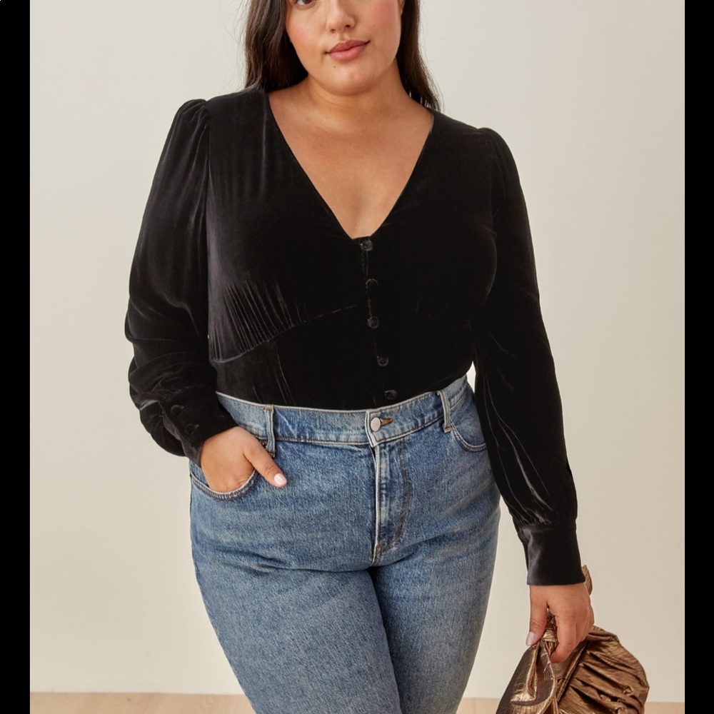 Reformation Seraphine Top Blouse ES Sz 14